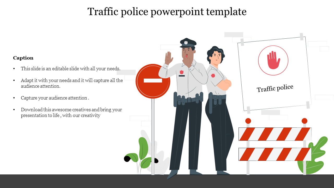 Traffic police powerpoint template